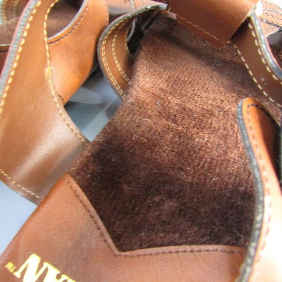 Vintage Kinsman Faux Leather Sandals Men's Size 11 Buckle Strap Open Toe Shoes - Picture 7 of 8